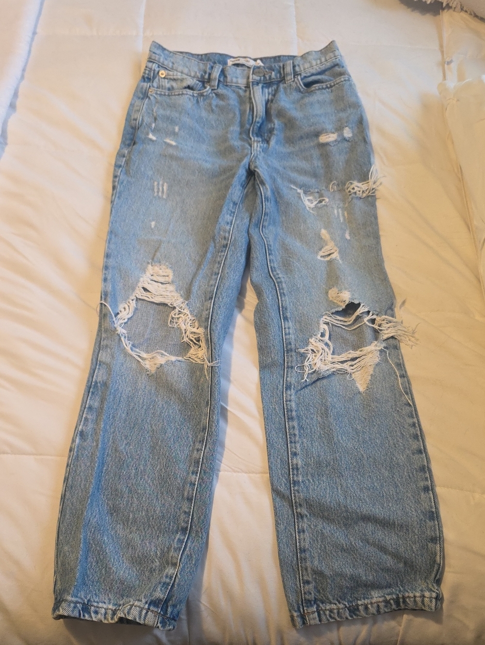 Garage Denim Women's Light Wash Distressed Boyfriend Jeans -  Vintage Staight